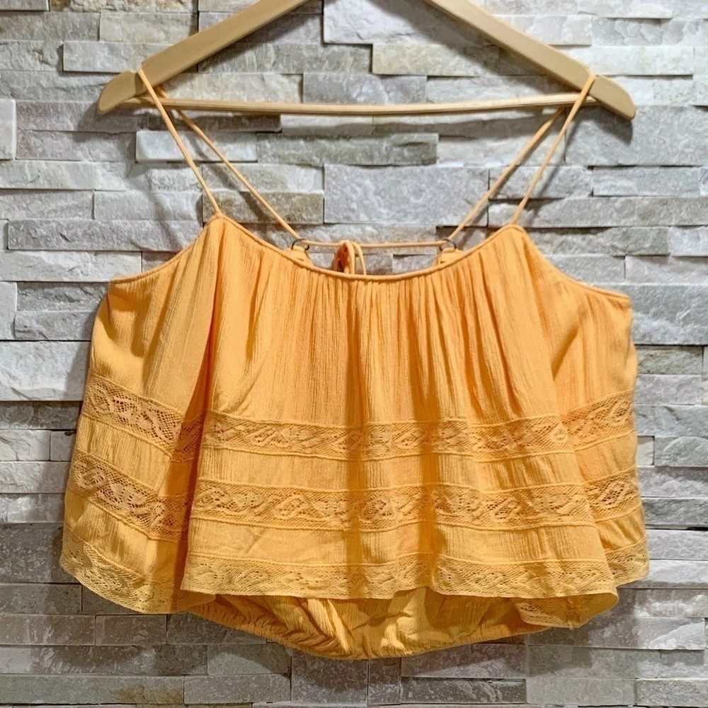 Free People Home Again Camisole Orange Tank